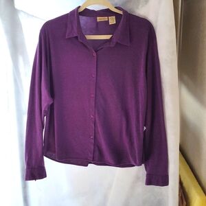 Purple button down shirt